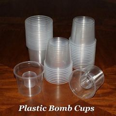 Clear Plastic Bomb Cups - 25 Count