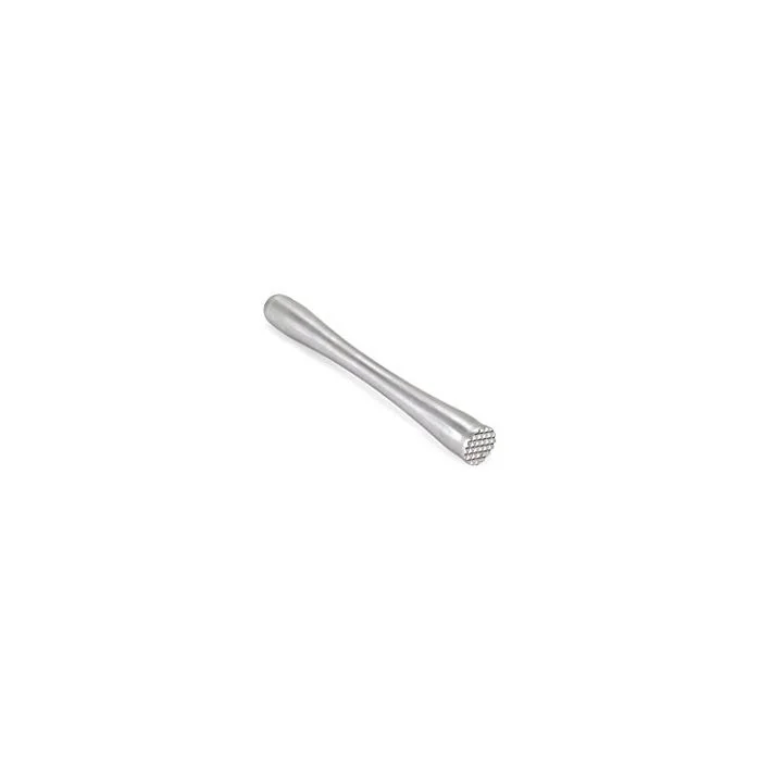 Stainless Steel Muddler with Serrated Bottom - 8 1/2"