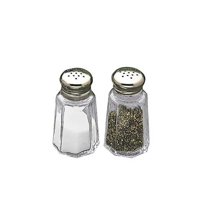 Glass 1 0z. Paneled Salt & Pepper Shaker