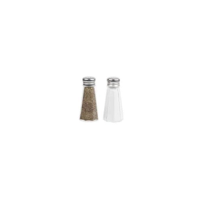 Glass  2 oz. Paneled Salt & Pepper Shaker