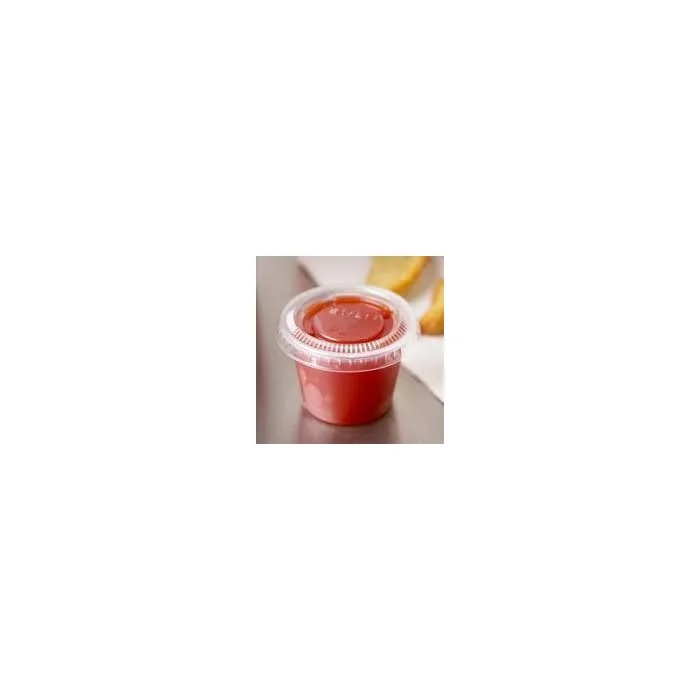 Lid for 3 1/4 and 4 Ounce Plastic Souffle Cup - 100 Count